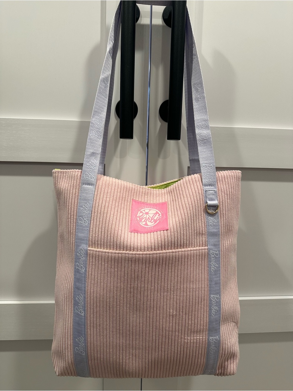 Barbie Dreamhouse Living Tour Pink Corduroy Tote Bag